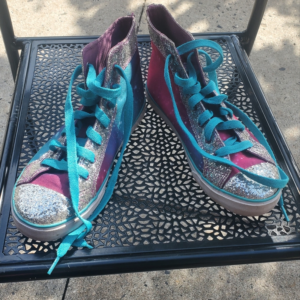 Sparkly Galaxy Canvas Hi-Tops
